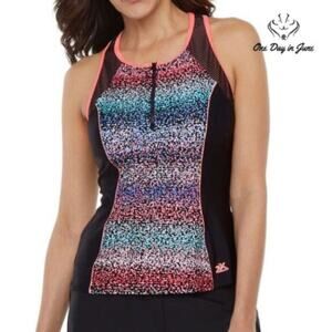 ZeroXPosure Ombre Tankini Swimsuit Top Size S